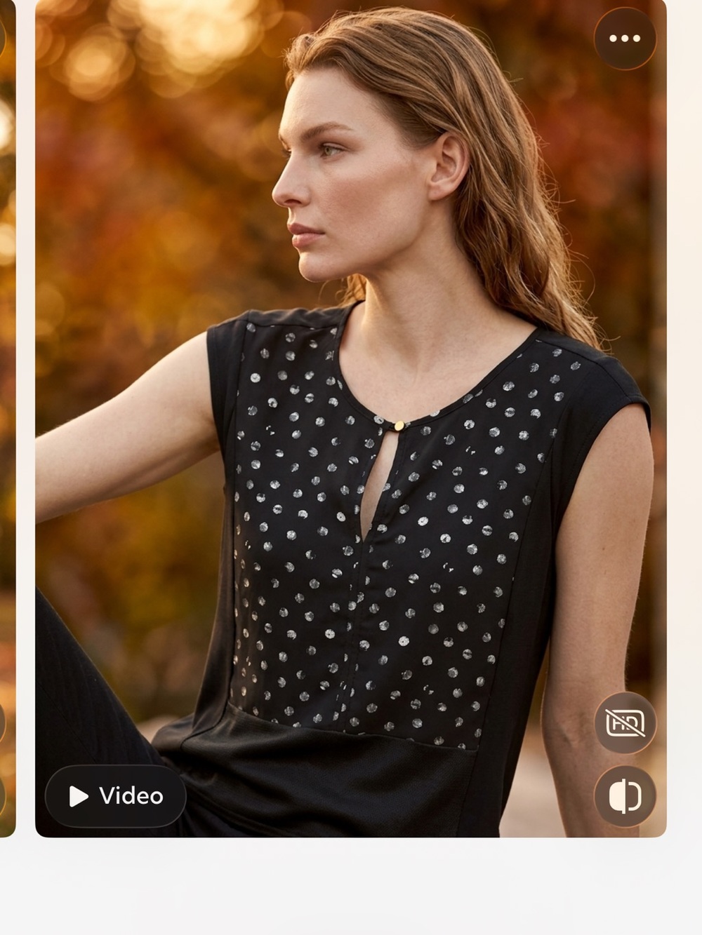 Robert Rodriguez Black Polka Dot Keyhole Cap Sleeve Blouse